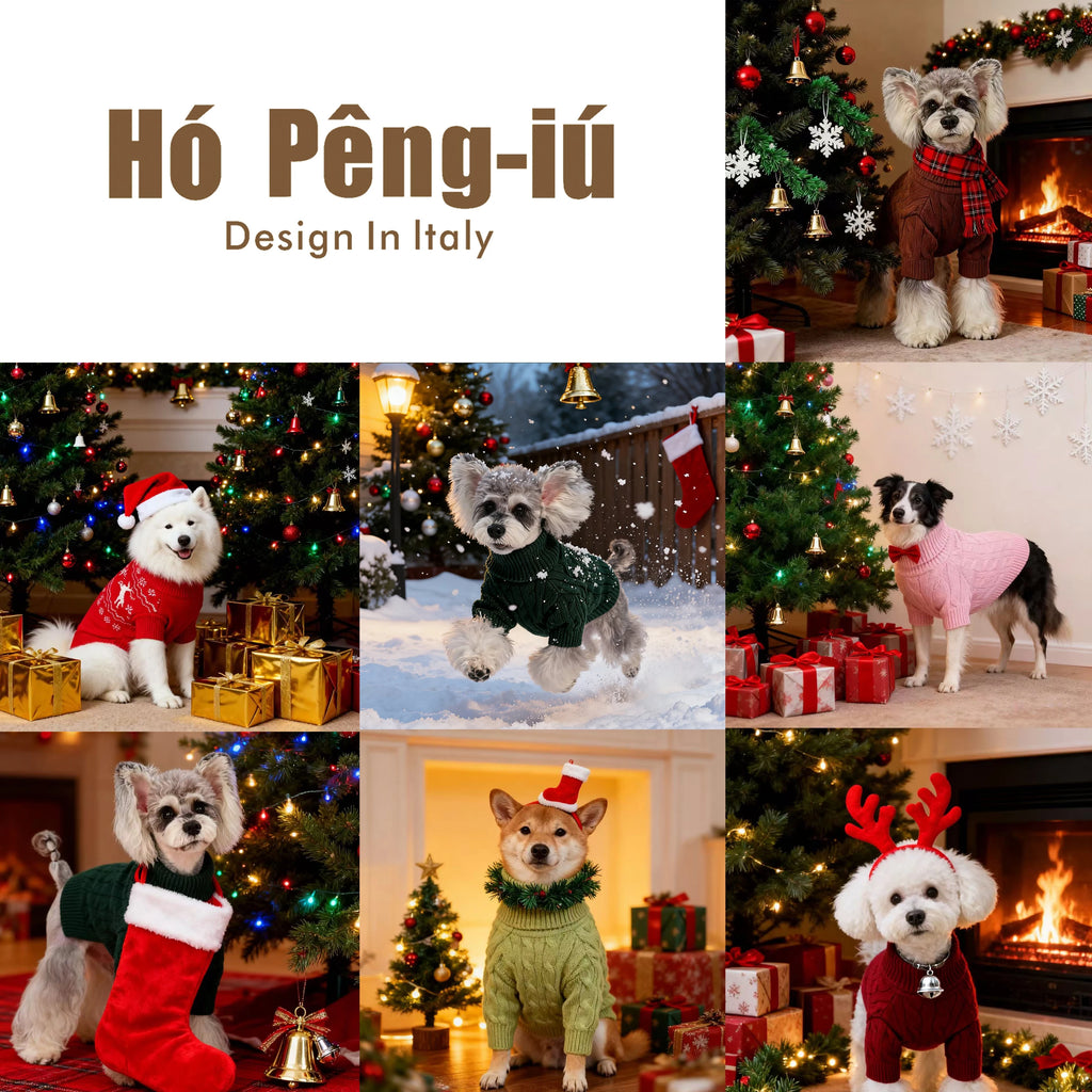 Christmas Dog Sweater Pet Warm Clothing Dog Winter Sweater Pet Cat Custom Patterned Clothing Dog Knitted Sweater