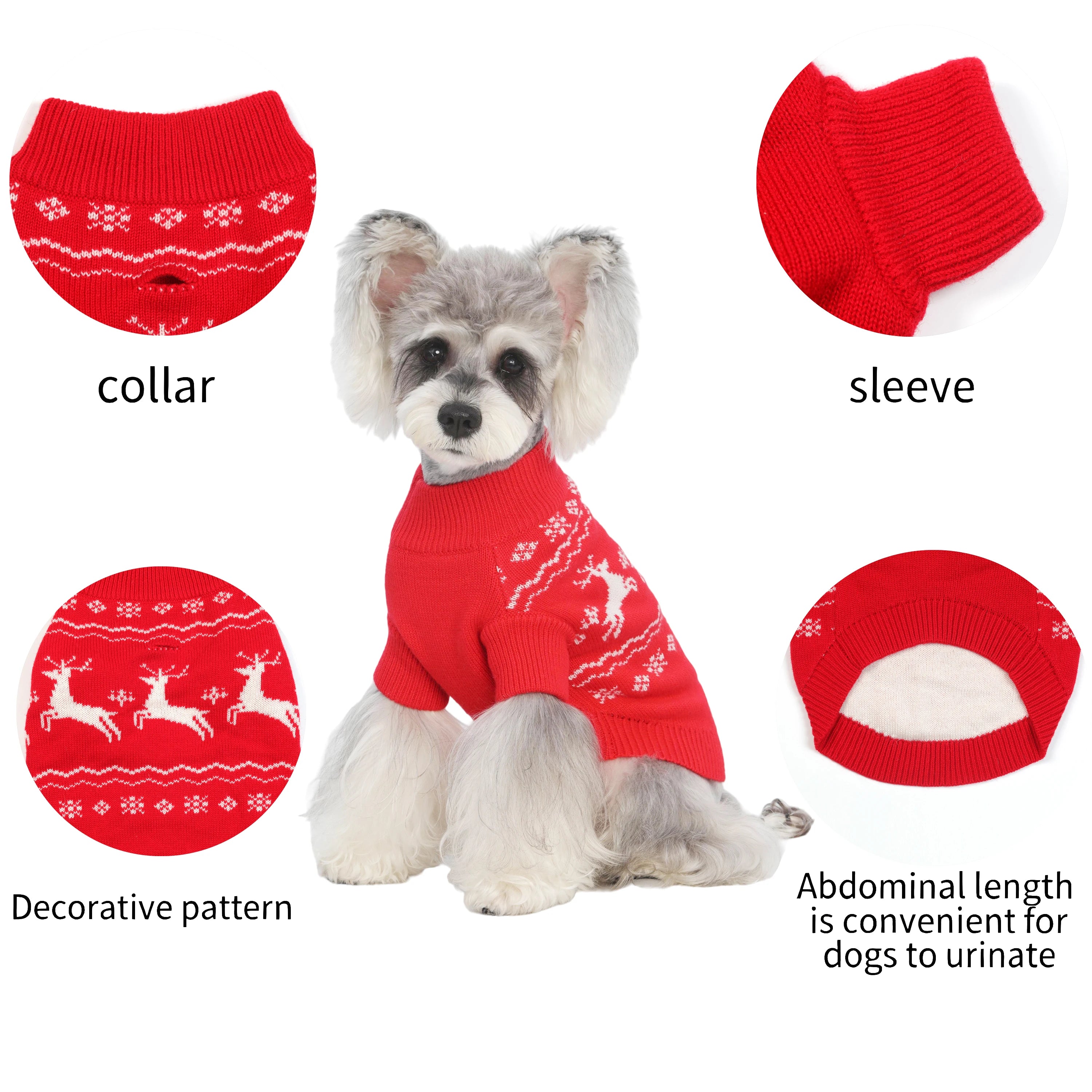 Christmas Dog Sweater Pet Warm Clothing Dog Winter Sweater Pet Cat Custom Patterned Clothing Dog Knitted Sweater