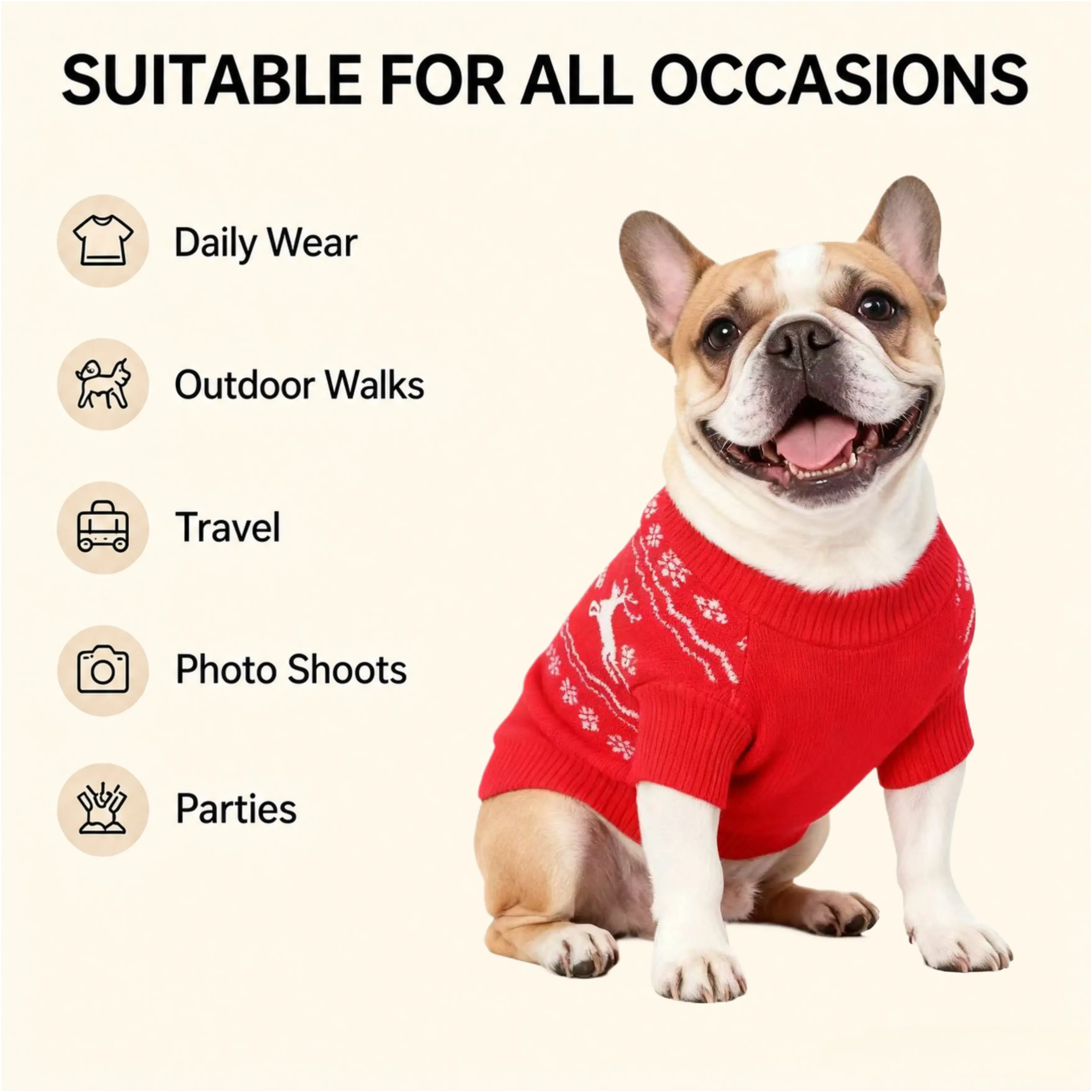 Christmas Dog Sweater Pet Warm Clothing Dog Winter Sweater Pet Cat Custom Patterned Clothing Dog Knitted Sweater