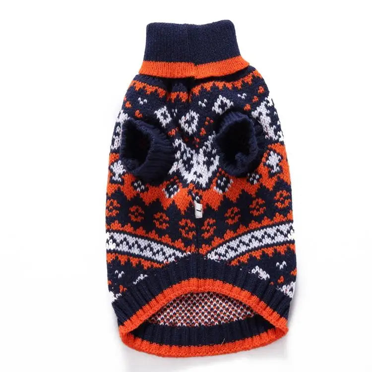 New Arrival Lovable Dog Sweaters Geometric Patterned Pet Clothes Made of Polyester for Winter Halloween Manufacturers Direct