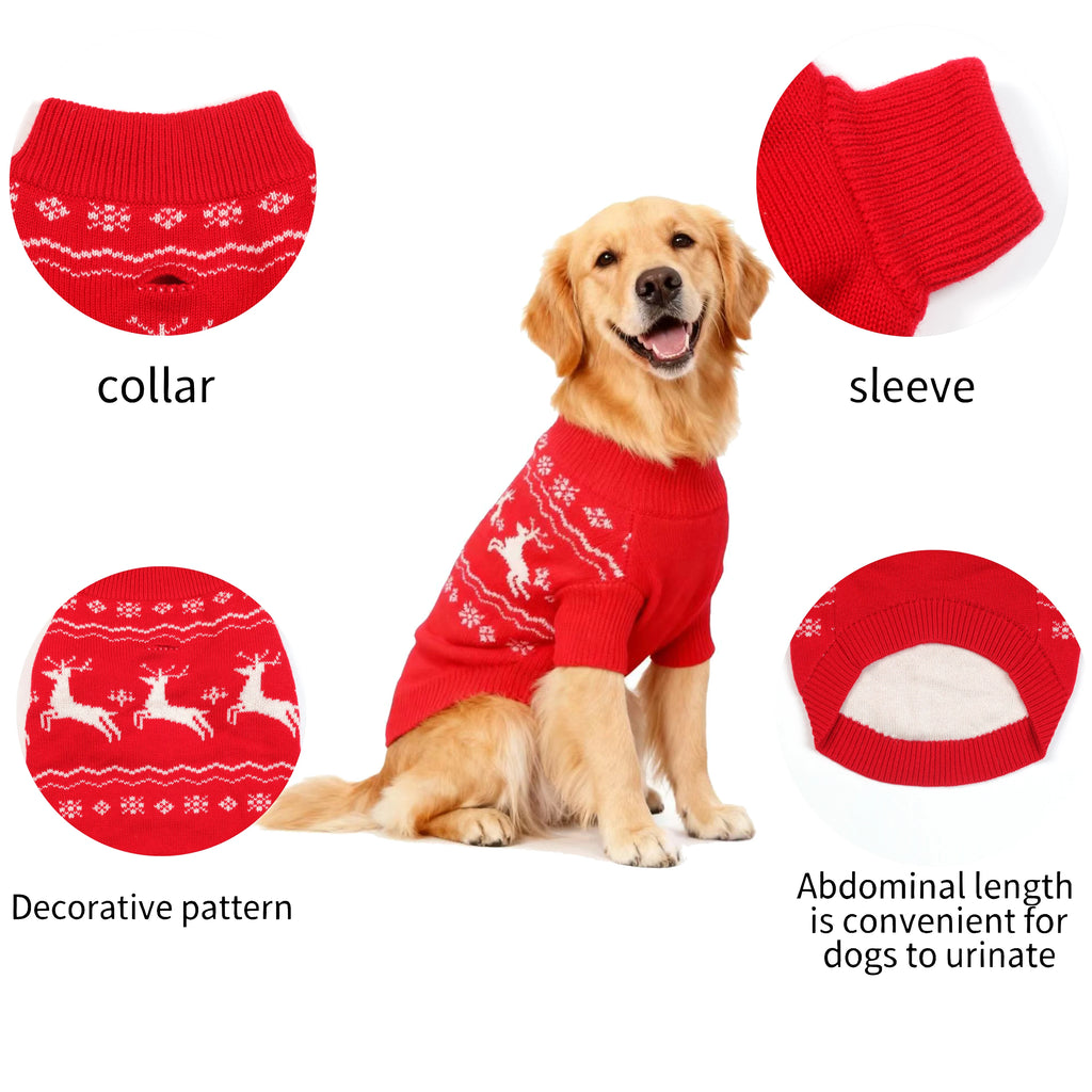 Christmas Dog Sweater Pet Warm Clothing Dog Winter Sweater Pet Cat Custom Patterned Clothing Dog Knitted Sweater
