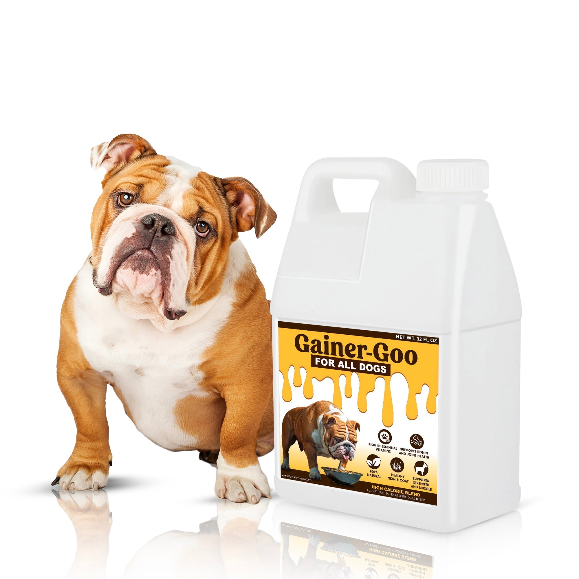 (32oz)  Gainer-GOO (for All Breeds) High Calorie Fat Liquid Weight Gainer