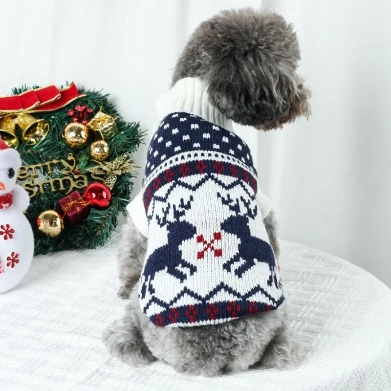 Christmas Dog Clothes Pet Christmas Sweater for Small Medium Dog Winter Knitting Puppy Cat Sweater Bichon Corgi New Year Costume