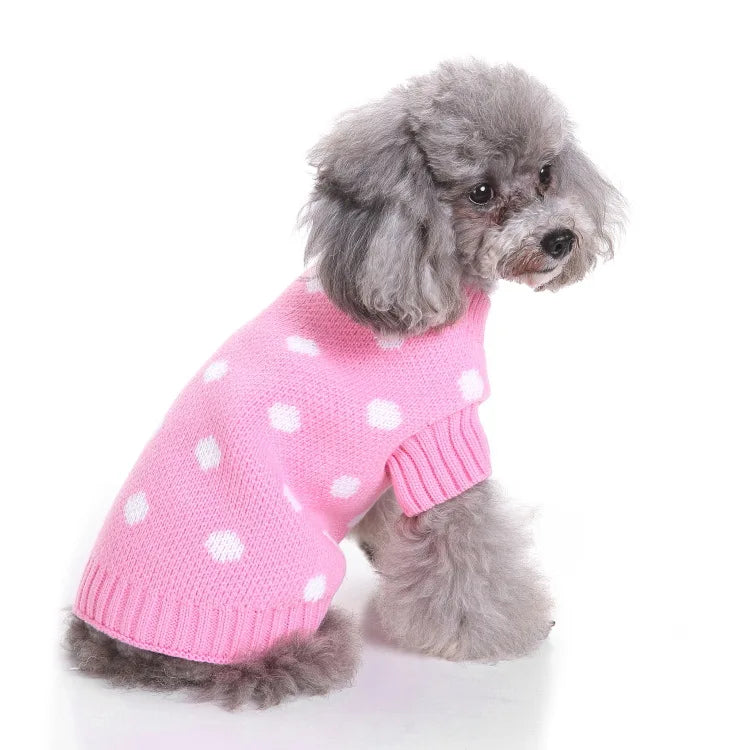 Striped Sweater Knitted High Neck Fur Four Legged Sweater Autumn Pet Dog Clothing Supplies Christmas Small Dog Clothing