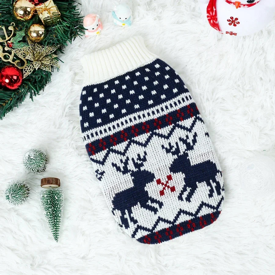 Christmas Dog Clothes Pet Christmas Sweater for Small Medium Dog Winter Knitting Puppy Cat Sweater Bichon Corgi New Year Costume