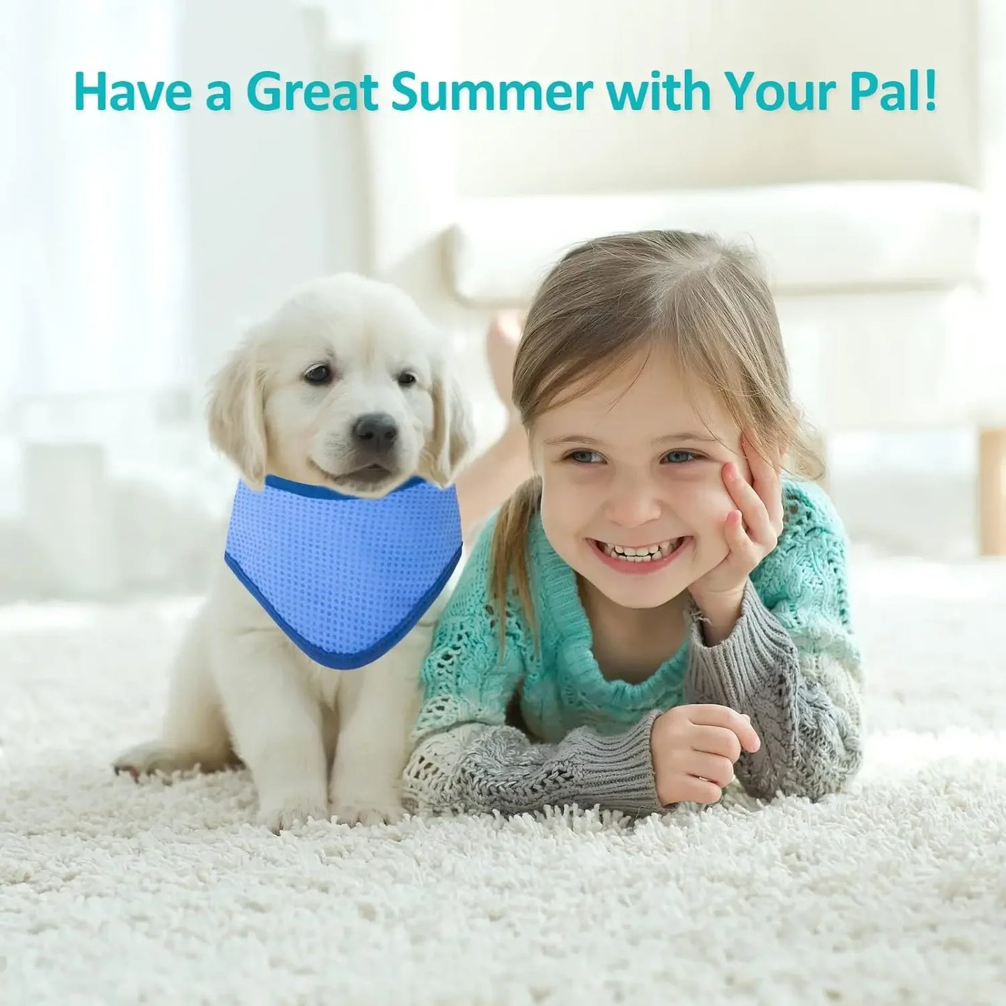1-10PCS Pet Cooling Scarf for Dogs Summer Ice Silk Cooling Bandana Neck Wrap for Heat Relief Reusable Chill Mat for Pets