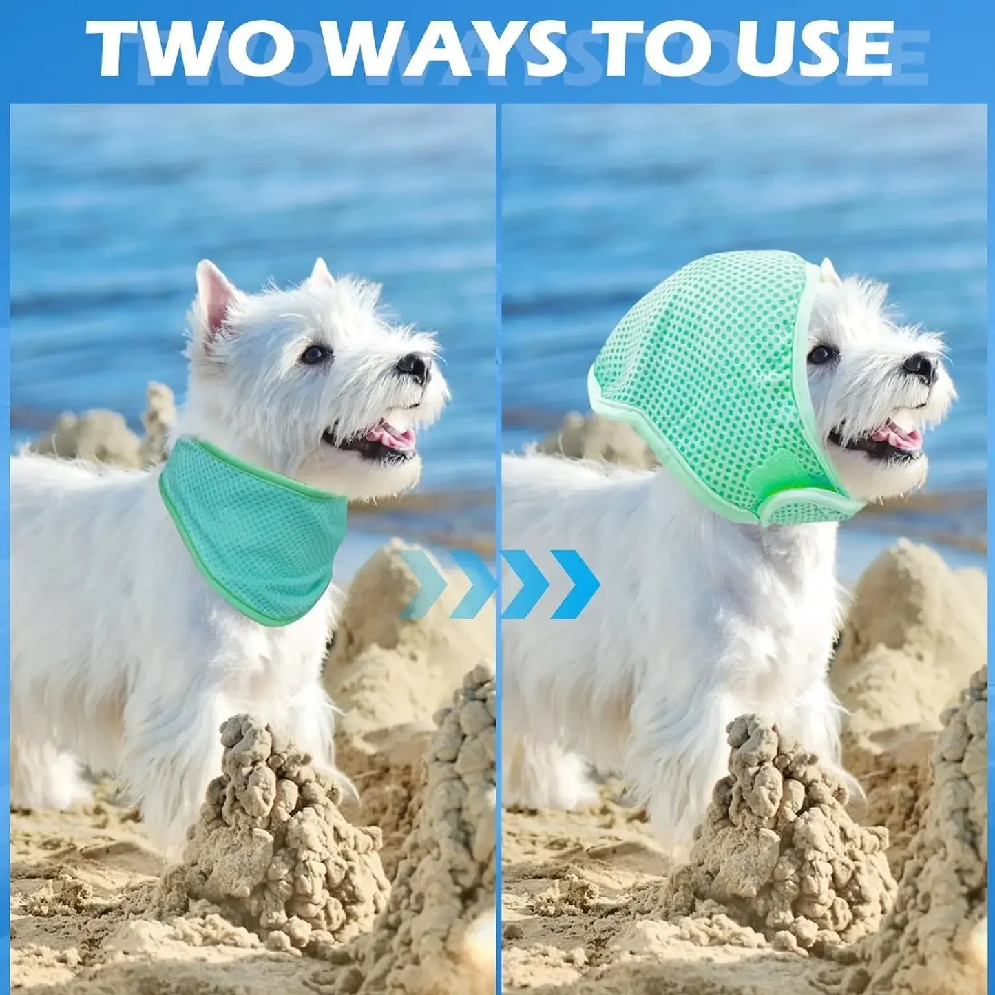 1-10PCS Pet Cooling Scarf for Dogs Summer Ice Silk Cooling Bandana Neck Wrap for Heat Relief Reusable Chill Mat for Pets
