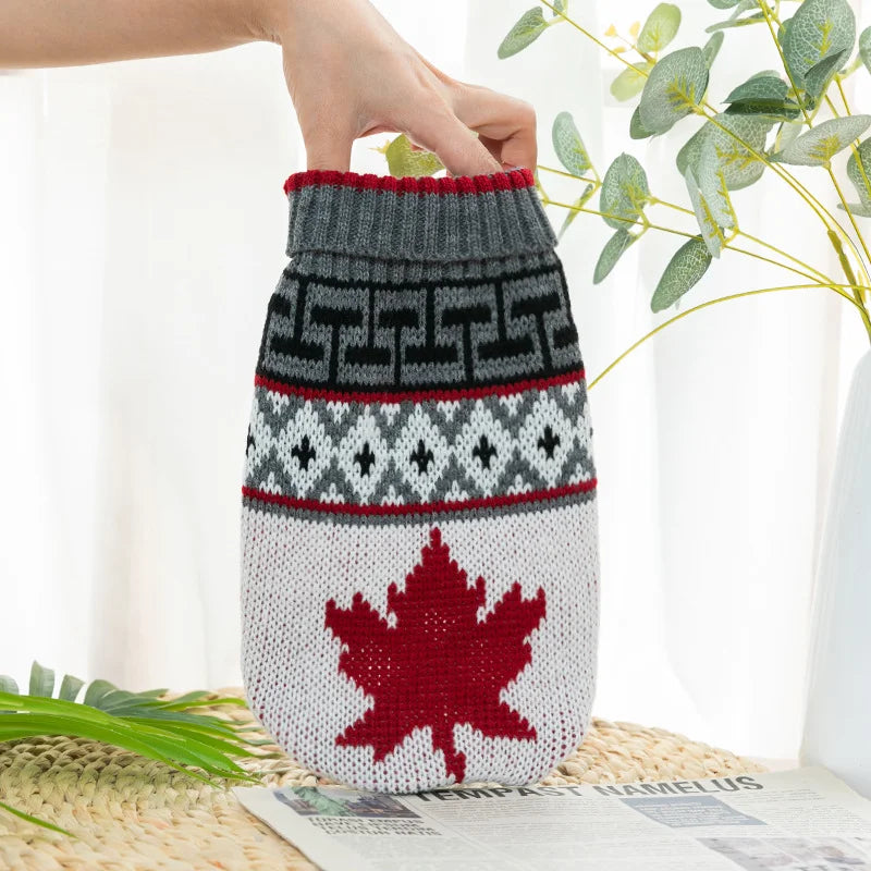 S-4XL Warm Pet Sweater Fair Isle style Knitted Wool Sweater Christmas Style New Year Costume For Chihuahua Yorkie French Bulldog