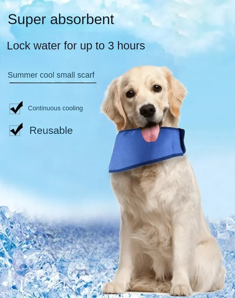 1-10PCS Pet Cooling Scarf for Dogs Summer Ice Silk Cooling Bandana Neck Wrap for Heat Relief Reusable Chill Mat for Pets