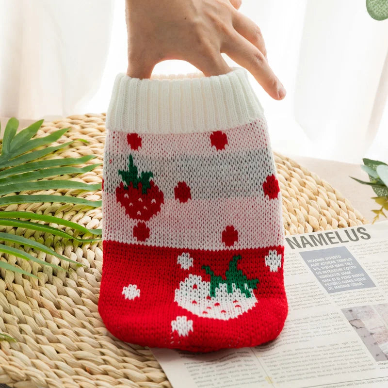 S-4XL Warm Pet Sweater Fair Isle style Knitted Wool Sweater Christmas Style New Year Costume For Chihuahua Yorkie French Bulldog