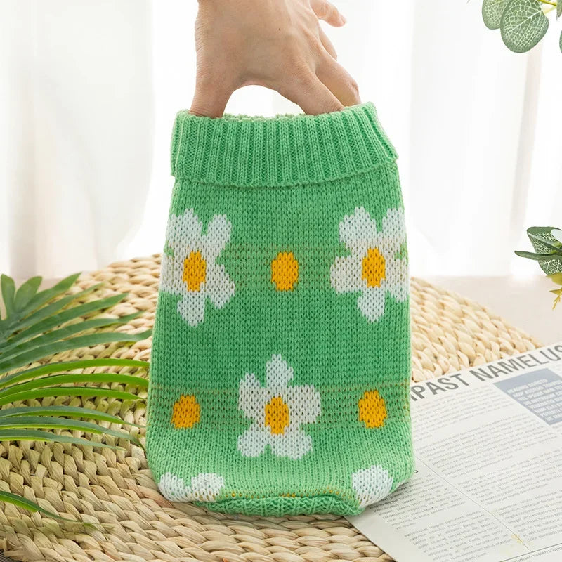Pet Clothes for Small Medium Dogs Christmas Knitte Dog Sweater Winter Warm Cat Sweater Corgi Teddy Coat Pet New Year Supplies