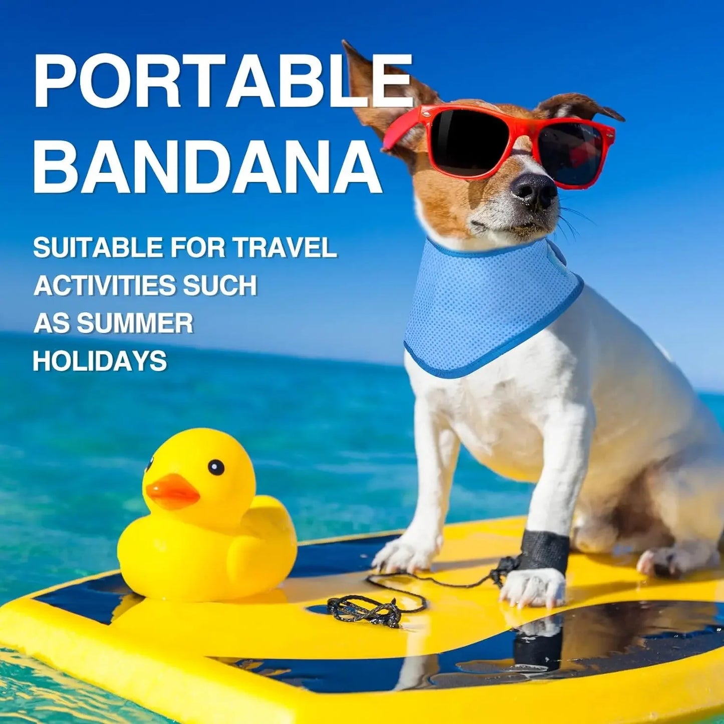 1-10PCS Pet Cooling Scarf for Dogs Summer Ice Silk Cooling Bandana Neck Wrap for Heat Relief Reusable Chill Mat for Pets