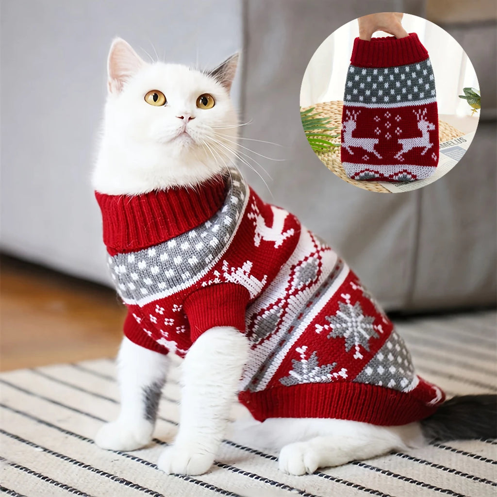 1pc Warm Pet Dog Sweater Winter Dog Clothes for Small Medium Dogs Knitted Puppy Cat Coat Chihuahua French Bulldogs Yorkie