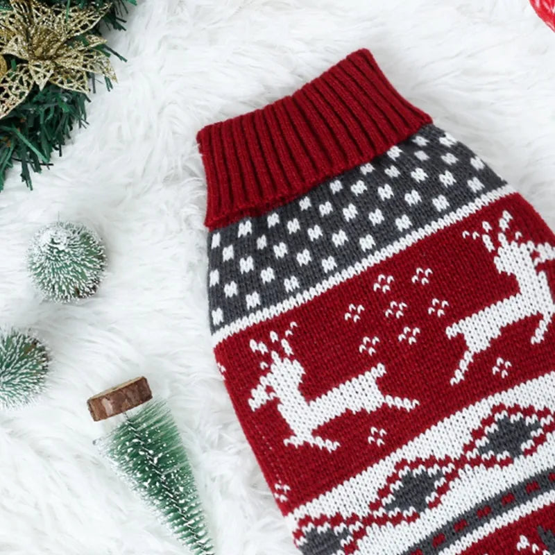 Christmas Dog Clothes Pet Christmas Sweater for Small Medium Dog Winter Knitting Puppy Cat Sweater Bichon Corgi New Year Costume
