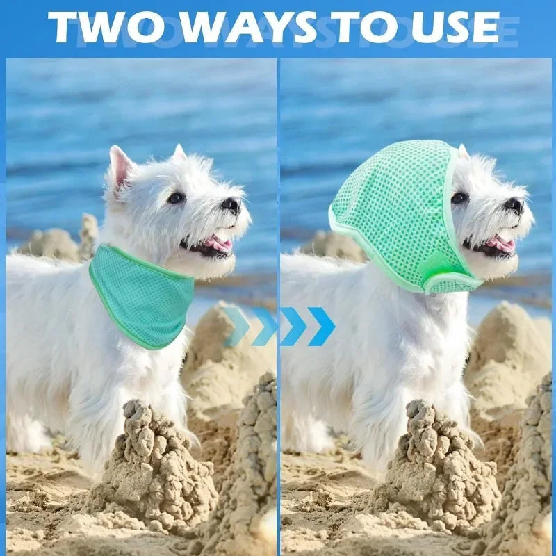 1-10PCS Pet Cooling Scarf for Dogs Summer Ice Silk Cooling Bandana Neck Wrap for Heat Relief Reusable Chill Mat for Pets