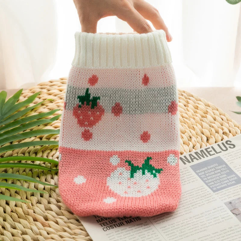 S-4XL Warm Pet Sweater Fair Isle style Knitted Wool Sweater Christmas Style New Year Costume For Chihuahua Yorkie French Bulldog