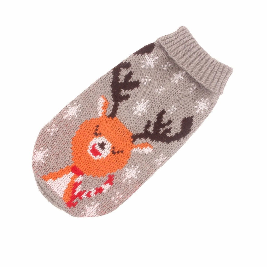 Warm Pet Dog Sweaters  Knitted Puppy Cat Coat Chihuahua Yorkie Customes Winter Clothes Small Medium Dogs Christmas Moose Sweater